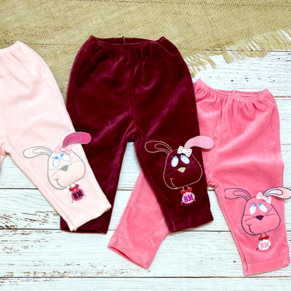 Calça Mijão Bebê Menina Bicho Molhado Plush Bordado Bichos