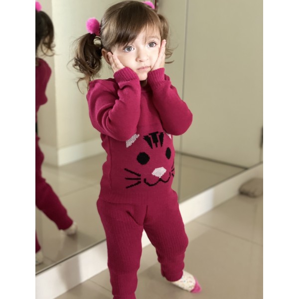 Blusa Casaco Infantil Menina Lã Tricot Quente Frio Inverno