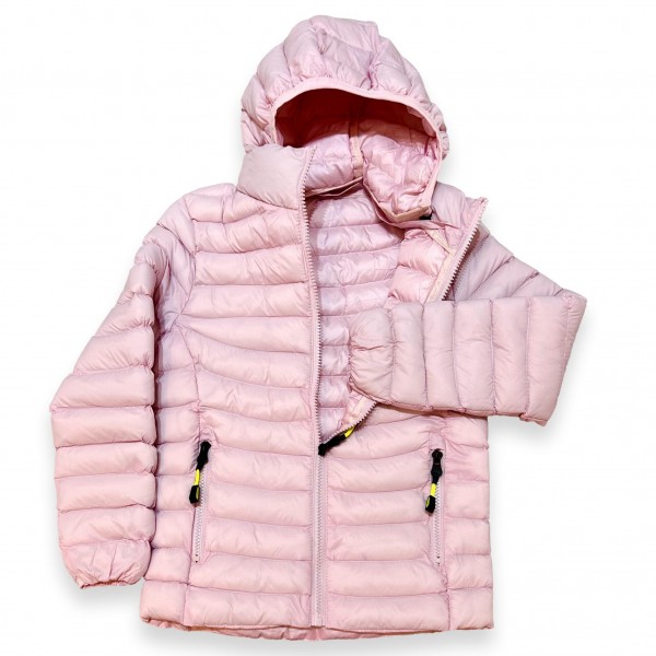 Jaqueta Infantil Puffer Acolchoada Frio Inverno Zíper Capuz