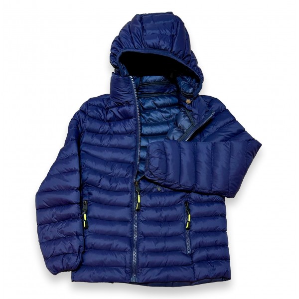 Jaqueta Infantil Puffer Acolchoada Frio Inverno Zíper Capuz