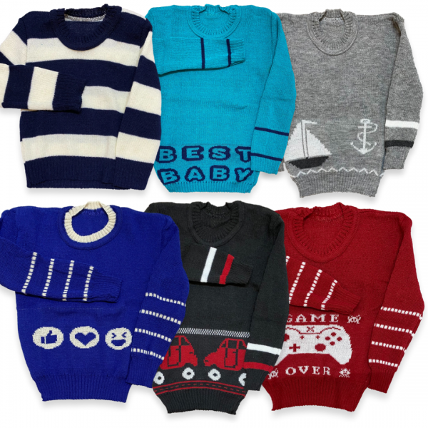 Kit 2 Blusa Casaco 1a3 anos Menino Lã Tricot de Frio Inverno