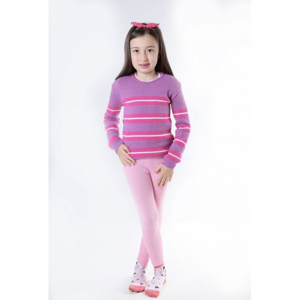 Kit 2 Blusa Casaco 4a8 anos Menina Lã Tricot de Frio Inverno