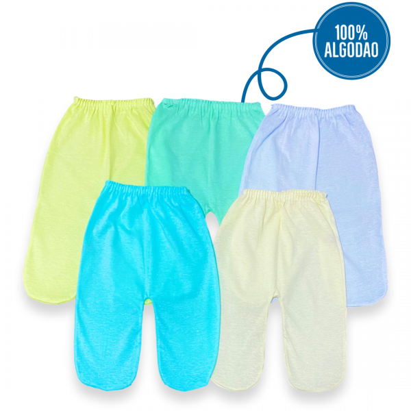 Kit Calça Culote Mijão Bebê Menino Malha 4pçs Atacado Barato