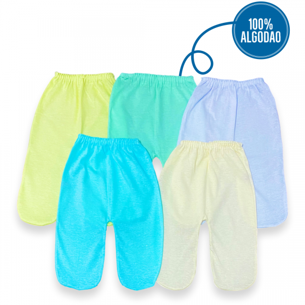 Kit Lote 70 Calças Mijão Bebê Lisas Básico Atacado Revenda