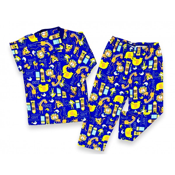 Pijama Infantil Inverno Longo Menino 1-8 Anos Estampado Frio