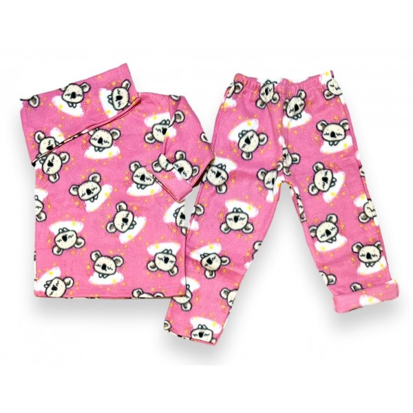 Pijama Infantil Inverno Soft Menina 4-8 Anos Estampado Frio