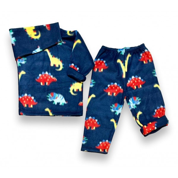Pijama Infantil Inverno Soft Menino 1-3 Anos Estampado Frio