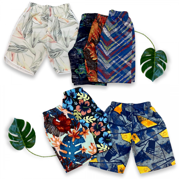 Shorts Bermuda TacTel Infantil Masculino Verão Calor Barato