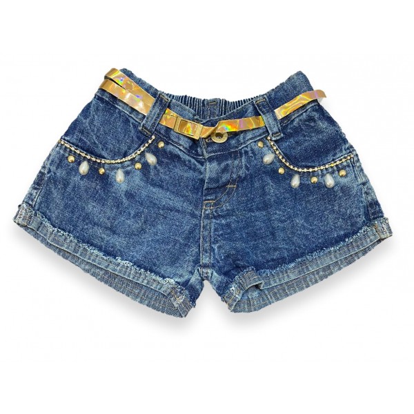 Shorts Jeans Infantil Menina verão Barato Mini Blogueirinha